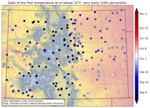 First fall freezes - Colorado Climate Blog
