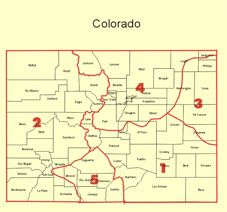 Map of official Colorado climate divisions which are aligned to river basins