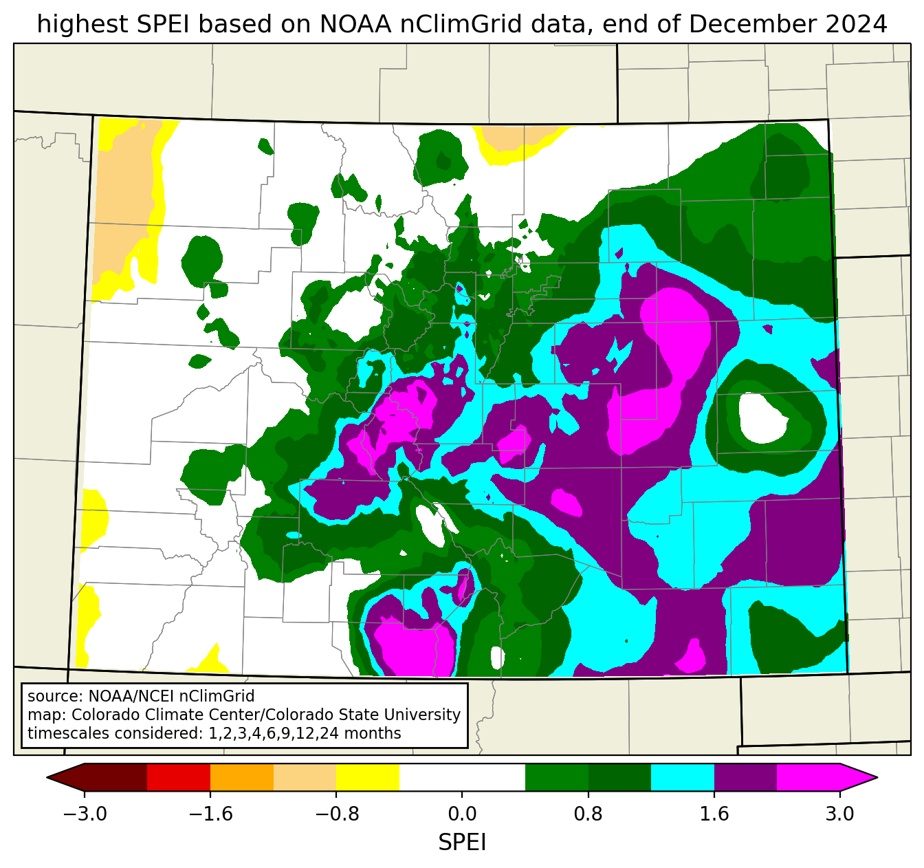 Colorado Climate Center - SPI/SPEI Maps