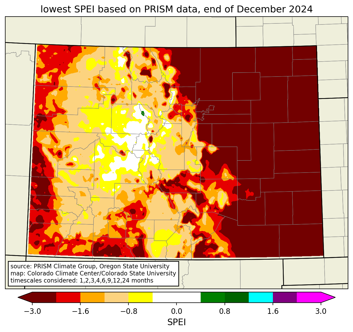 Colorado Climate Center - SPI/SPEI Maps