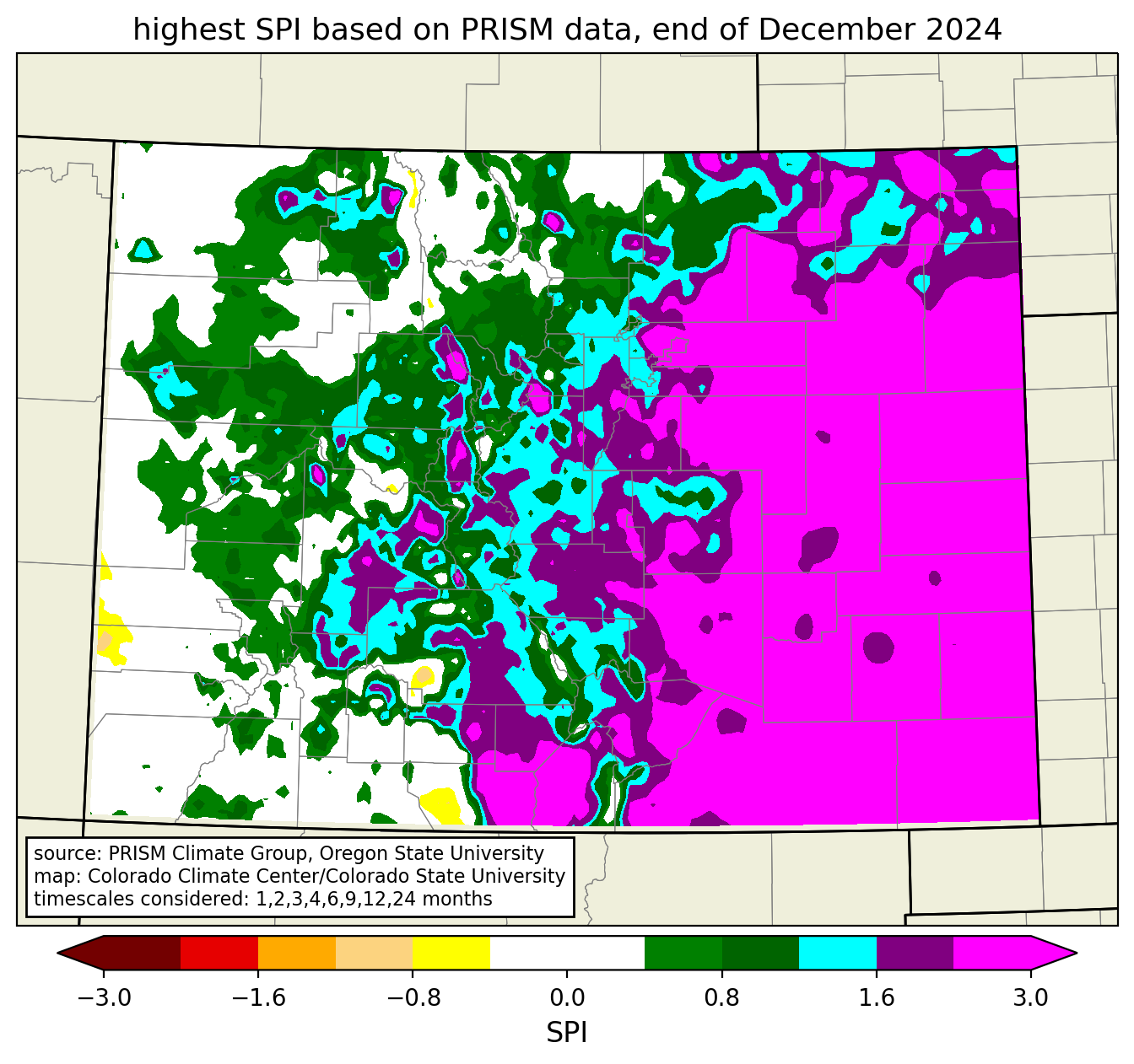 Colorado Climate Center - SPI/SPEI Maps