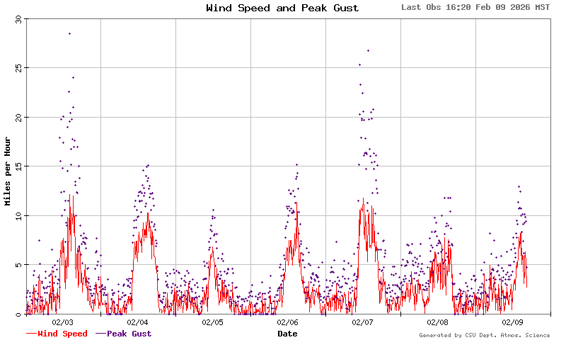 wind and gust speeds